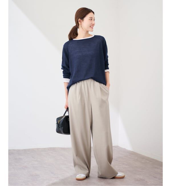 FRAMeWORK「≪手洗い可≫ウォッシャブルアルパカミックスナイロンポンチョニット」|ニット・セーター|