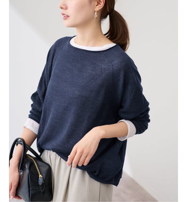 FRAMeWORK「≪手洗い可≫ウォッシャブルアルパカミックスナイロンポンチョニット」|ニット・セーター|