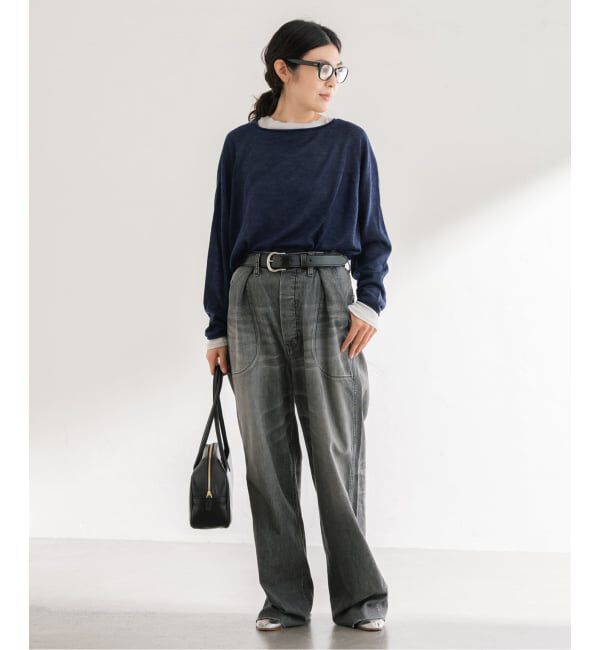 FRAMeWORK「≪手洗い可≫ウォッシャブルアルパカミックスナイロンポンチョニット」|ニット・セーター|