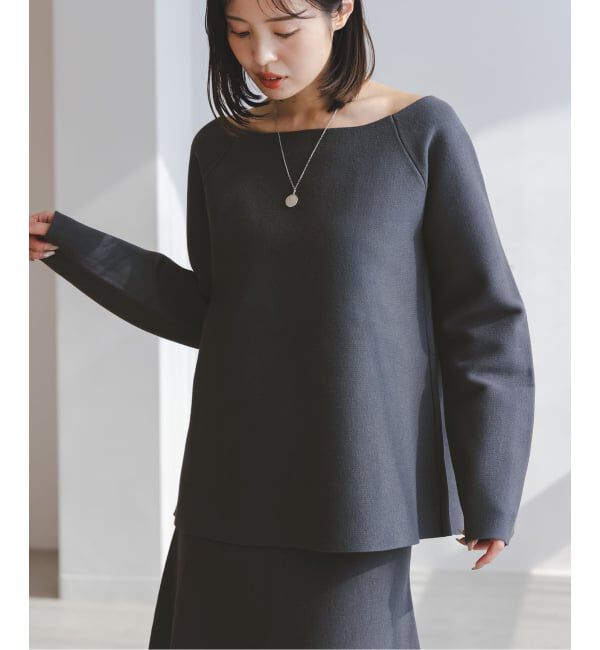 NOBLE「《セットアップ対応》ボートネックスムースニット」|ニット・セーター|