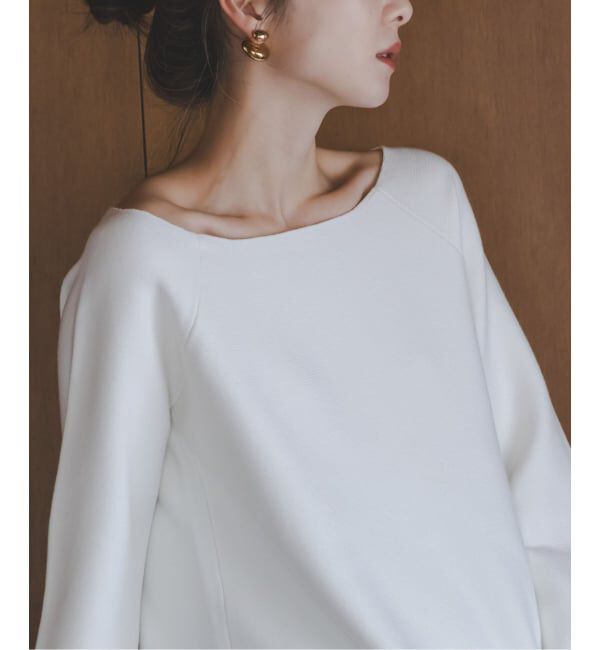 NOBLE「《セットアップ対応》ボートネックスムースニット」|ニット・セーター|