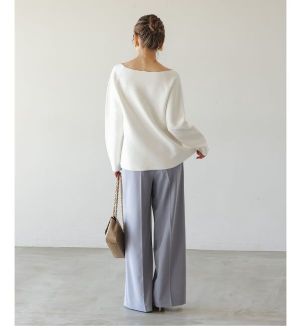 NOBLE「《セットアップ対応》ボートネックスムースニット」|ニット・セーター|