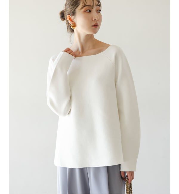 NOBLE「《セットアップ対応》ボートネックスムースニット」|ニット・セーター|