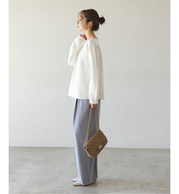 NOBLE「《セットアップ対応》ボートネックスムースニット」|ニット・セーター|