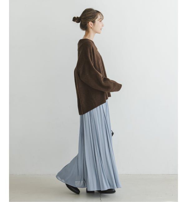 NOBLE「割線シフォンギャザースカート」|スカート|