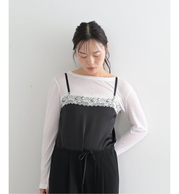 U by SPICK&SPAN「レースディティールロンパース」|オールインワン|