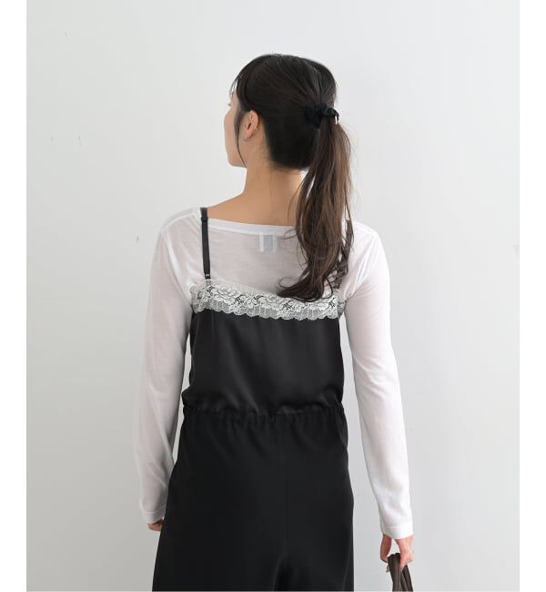 U by SPICK&SPAN「レースディティールロンパース」|オールインワン|