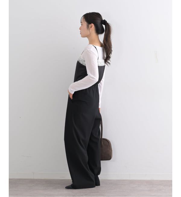 U by SPICK&SPAN「レースディティールロンパース」|オールインワン|