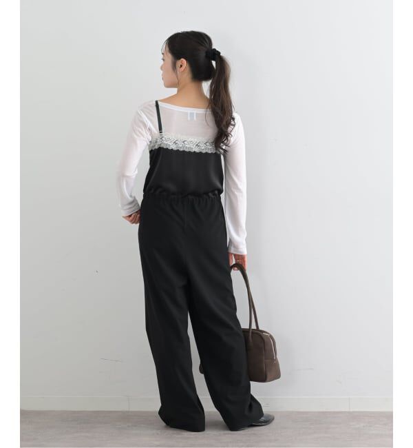 U by SPICK&SPAN「レースディティールロンパース」|オールインワン|