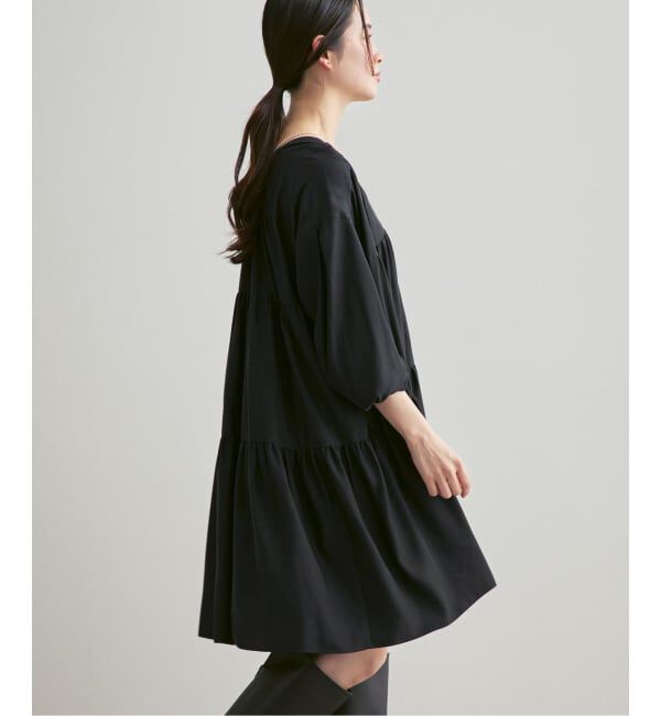 NOBLE「ヴィンテージツイルギャザーミニワンピース」|ワンピース|