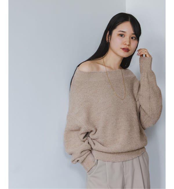 NOBLE「《WEB限定カラー・追加》ドライミックスモールニットプルオーバー」|ニット・セーター|