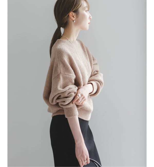 NOBLE「《WEB限定カラー・追加》ドライミックスモールニットプルオーバー」|ニット・セーター|