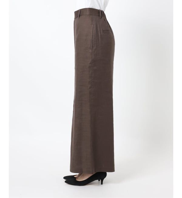 Spick and Span「《予約》リネンストレッチIラインスカート」|スカート|