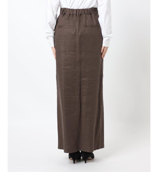 Spick and Span「《予約》リネンストレッチIラインスカート」|スカート|