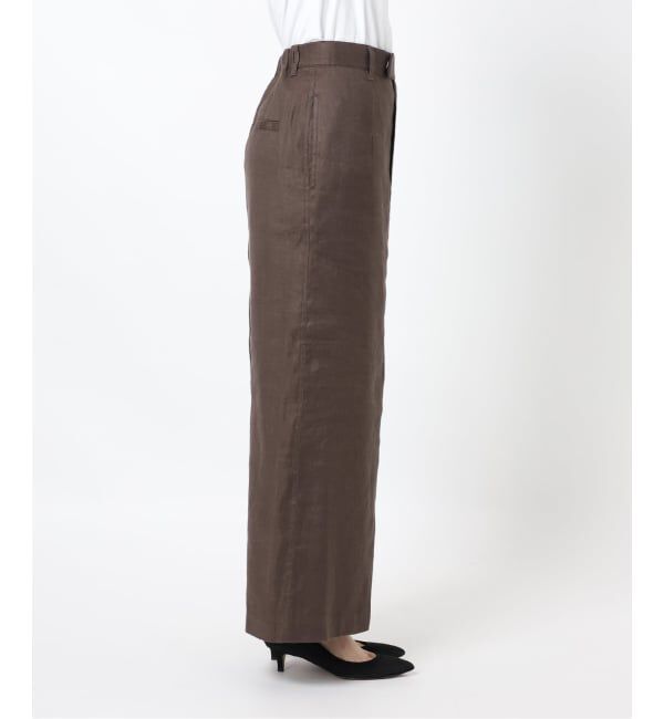 Spick and Span「《予約》リネンストレッチIラインスカート」|スカート|