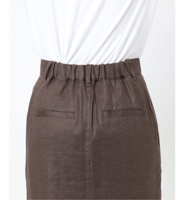 Spick and Span「《予約》リネンストレッチIラインスカート」|スカート|