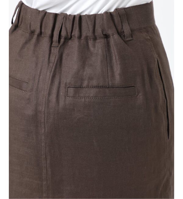 Spick and Span「《予約》リネンストレッチIラインスカート」|スカート|