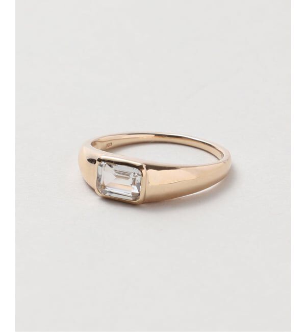 Lilas by Spick&Span「《予約》ホワイトトパーズバゲットワイドリング K10」|リング|