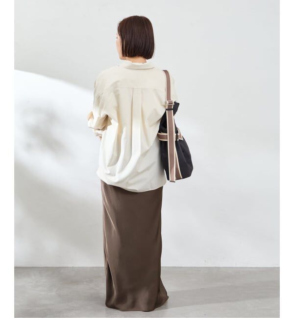 U by SPICK&SPAN「《追加》サテンロングスカート」|スカート|