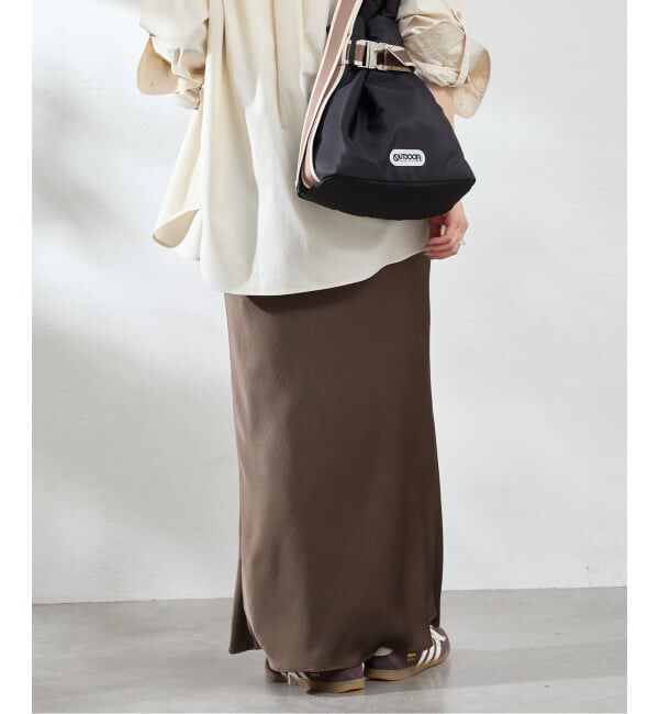 U by SPICK&SPAN「《追加》サテンロングスカート」|スカート|