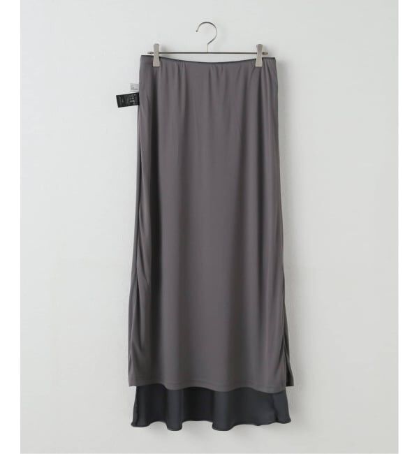 U by SPICK&SPAN「《追加》サテンロングスカート」|スカート|