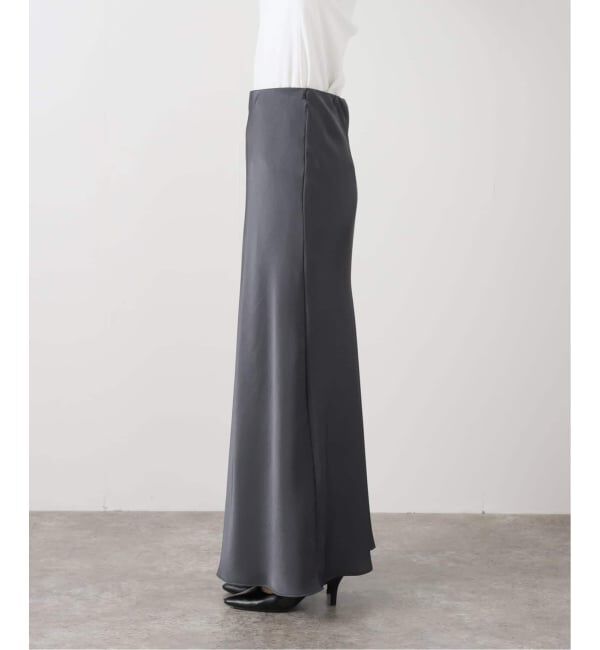 U by SPICK&SPAN「《追加》サテンロングスカート」|スカート|