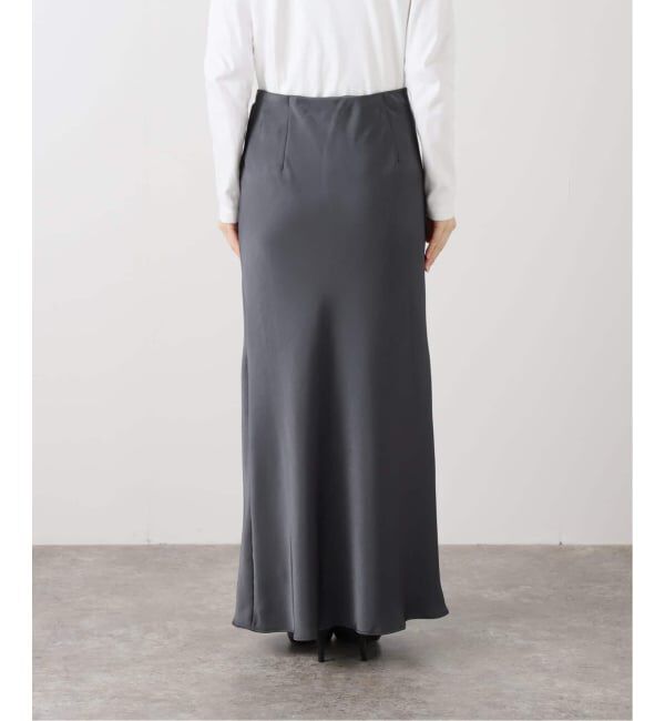 U by SPICK&SPAN「《追加》サテンロングスカート」|スカート|