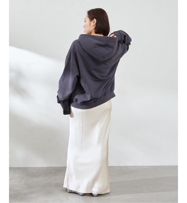 U by SPICK&SPAN「《追加》サテンロングスカート」|スカート|