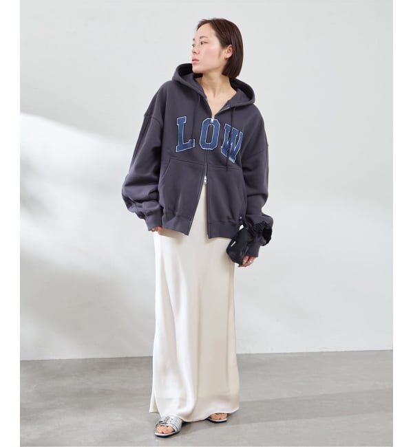 U by SPICK&SPAN「《追加》サテンロングスカート」|スカート|