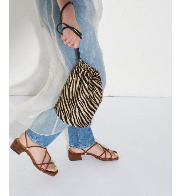  「GRISE3.5cmクロスメタルストリングサンダル」|サンダル|