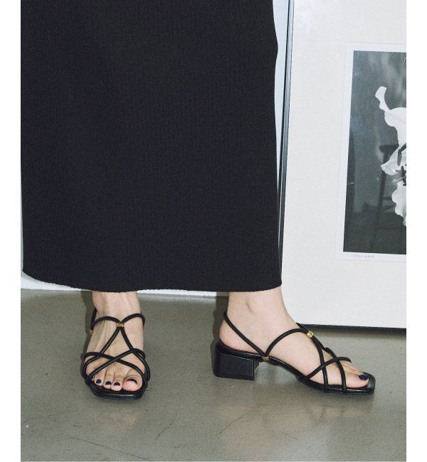  「GRISE3.5cmクロスメタルストリングサンダル」|サンダル|
