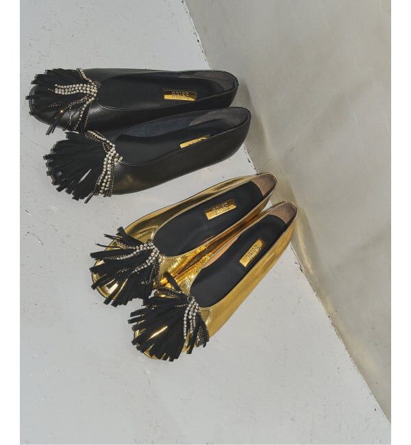 GRISE「GRISEレザービジューフリンジフラット」|その他|