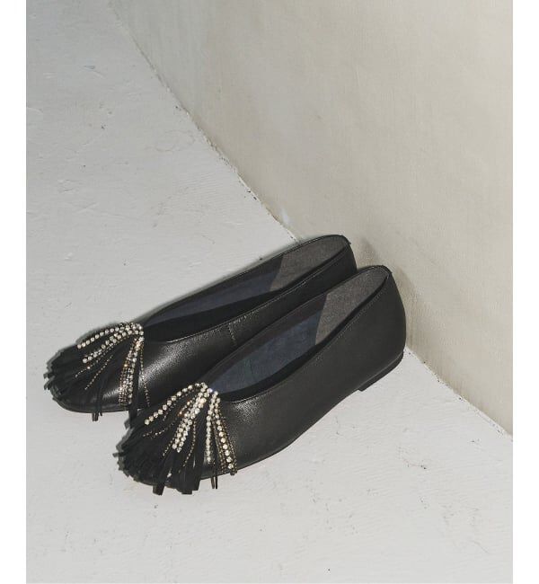 GRISE「GRISEレザービジューフリンジフラット」|その他|