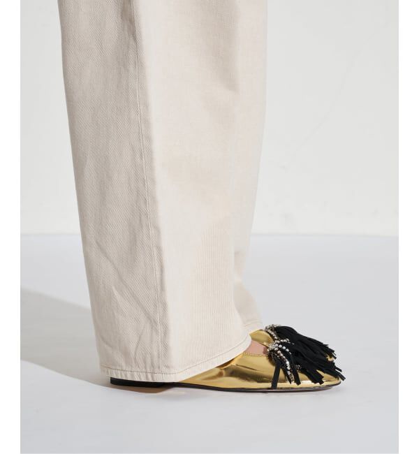 GRISE「GRISEレザービジューフリンジフラット」|その他|