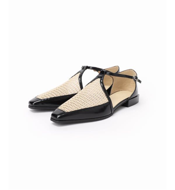 GRISE「《予約》GRISEナロースクエアコンビTストラップセパレートフラット」|その他|