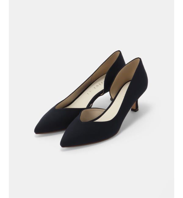  「≪追加≫5.5cmVカットサイドオープン」|パンプス|ネイビー