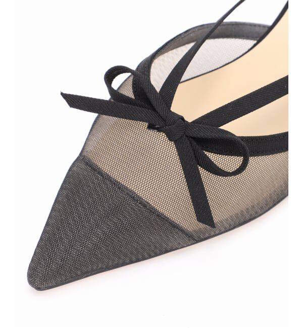  「《追加予約》3.5cmシアーリボンミュール」|パンプス|