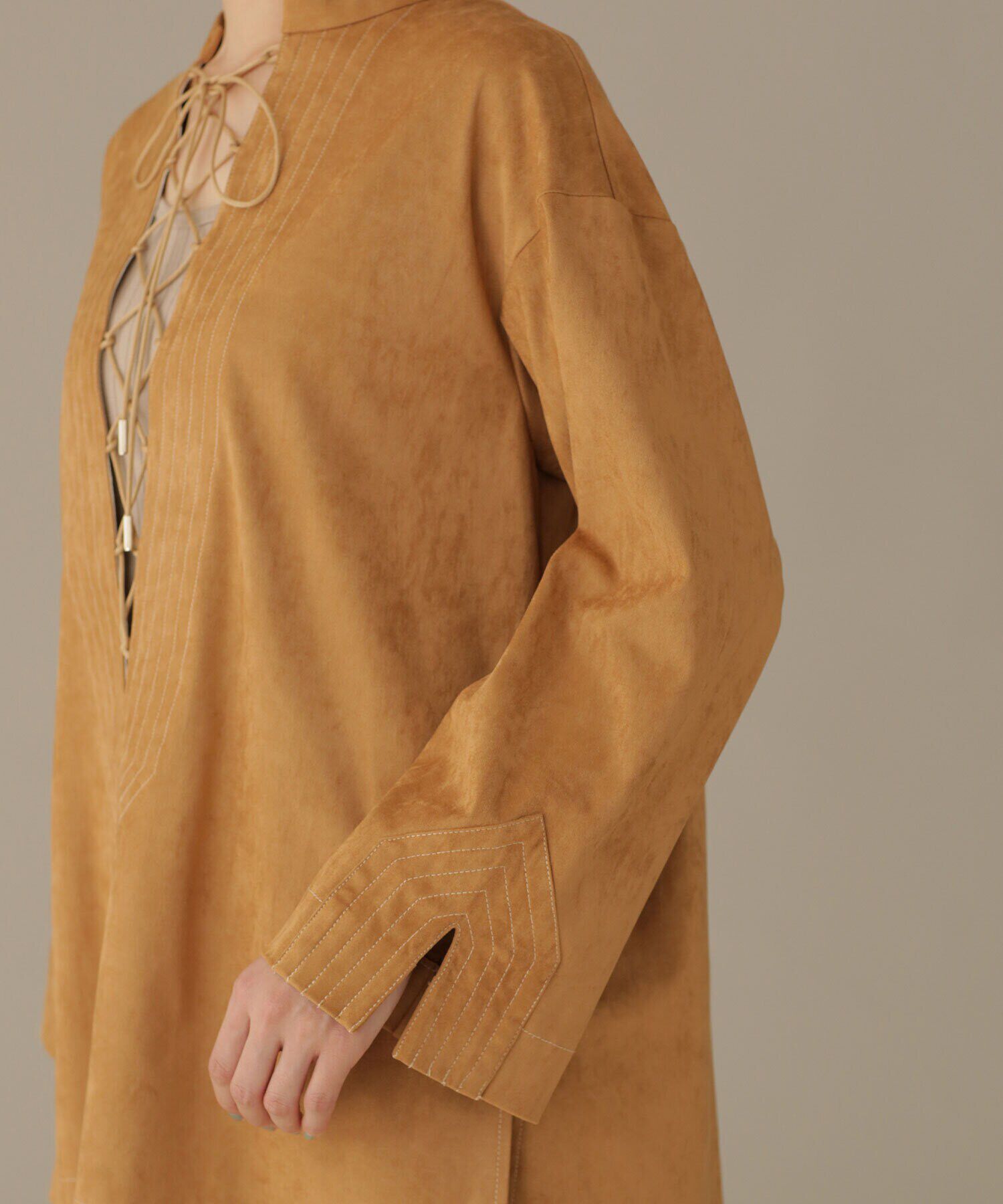 nano･universe「LB.03/レースアップカフタンブラウス」|シャツ・ブラウス|