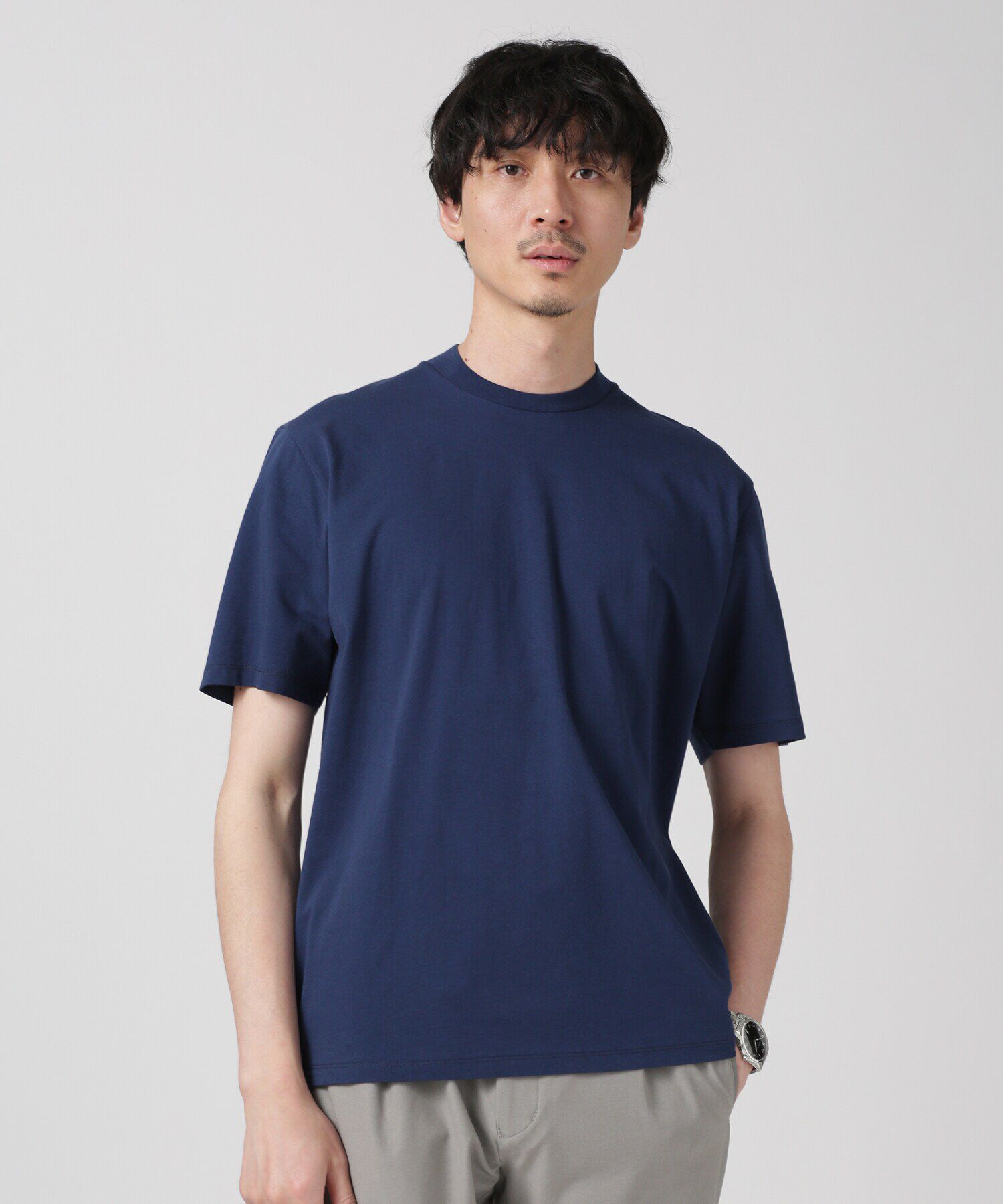 nano･universe「LB.03/ジャケT 半袖」|Tシャツ・カットソー|ネイビー