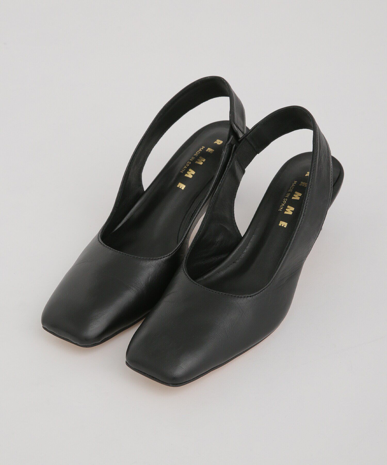 nano･universe「REMME/スクエアトゥバックストラップパンプス」|ビジネス・ドレスシューズ|