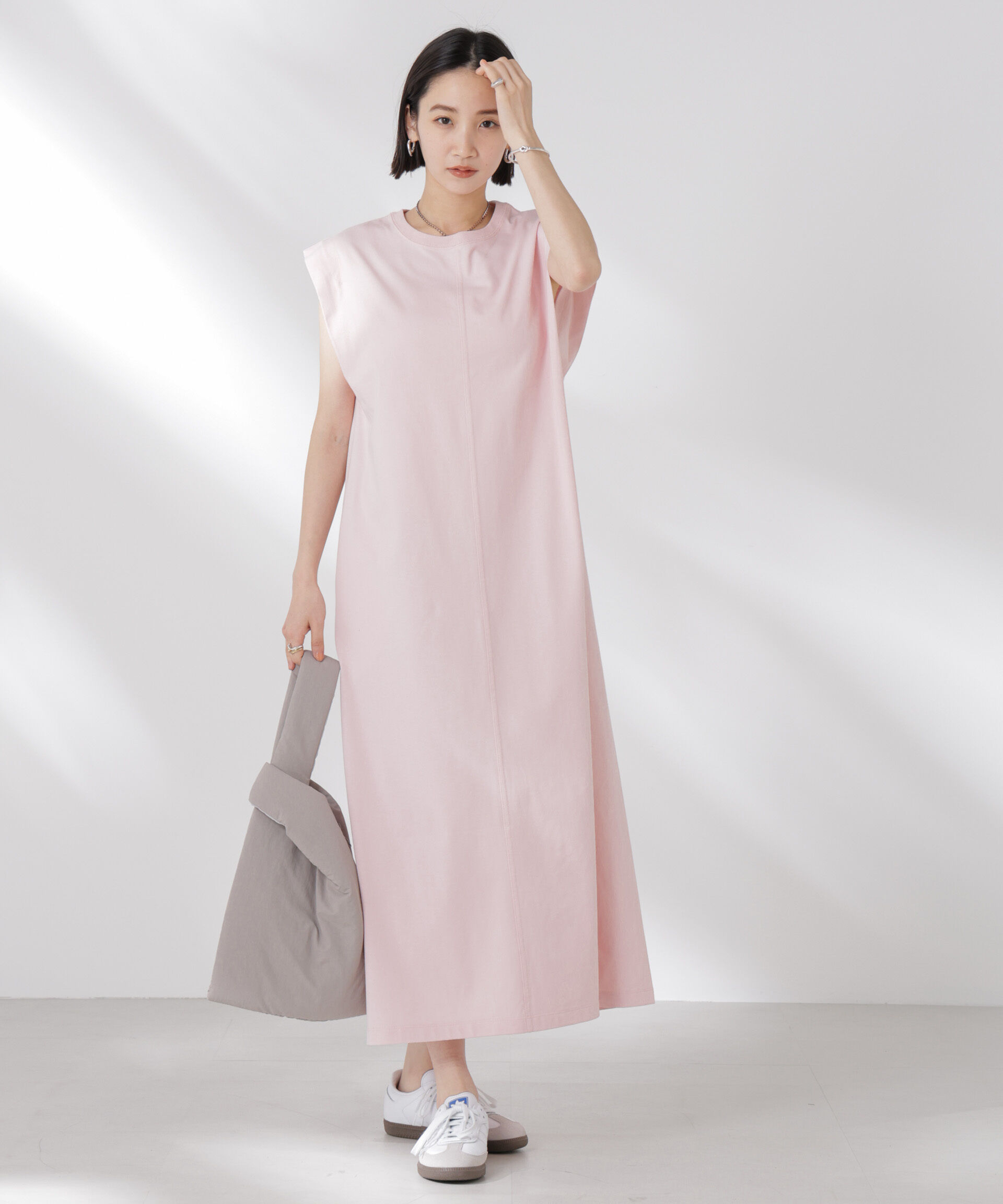 nano･universe「STORATECH 機能素材タックスリーブカットワンピース」|ワンピース|