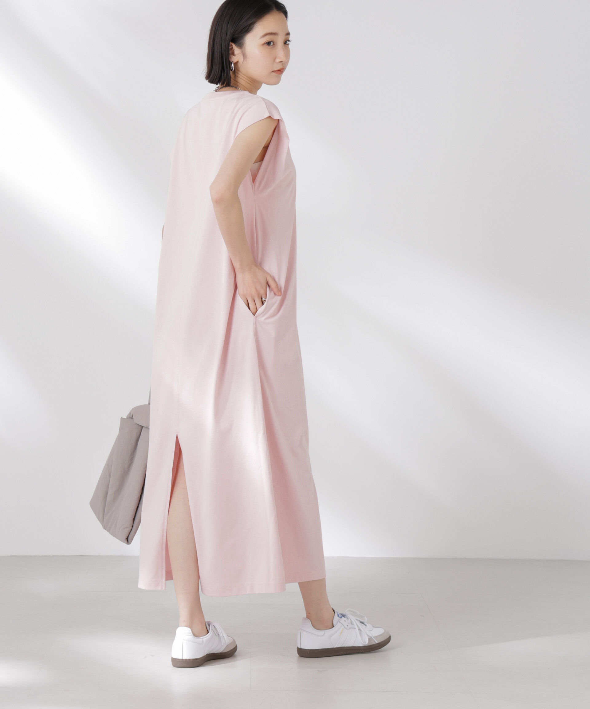 nano･universe「STORATECH 機能素材タックスリーブカットワンピース」|ワンピース|