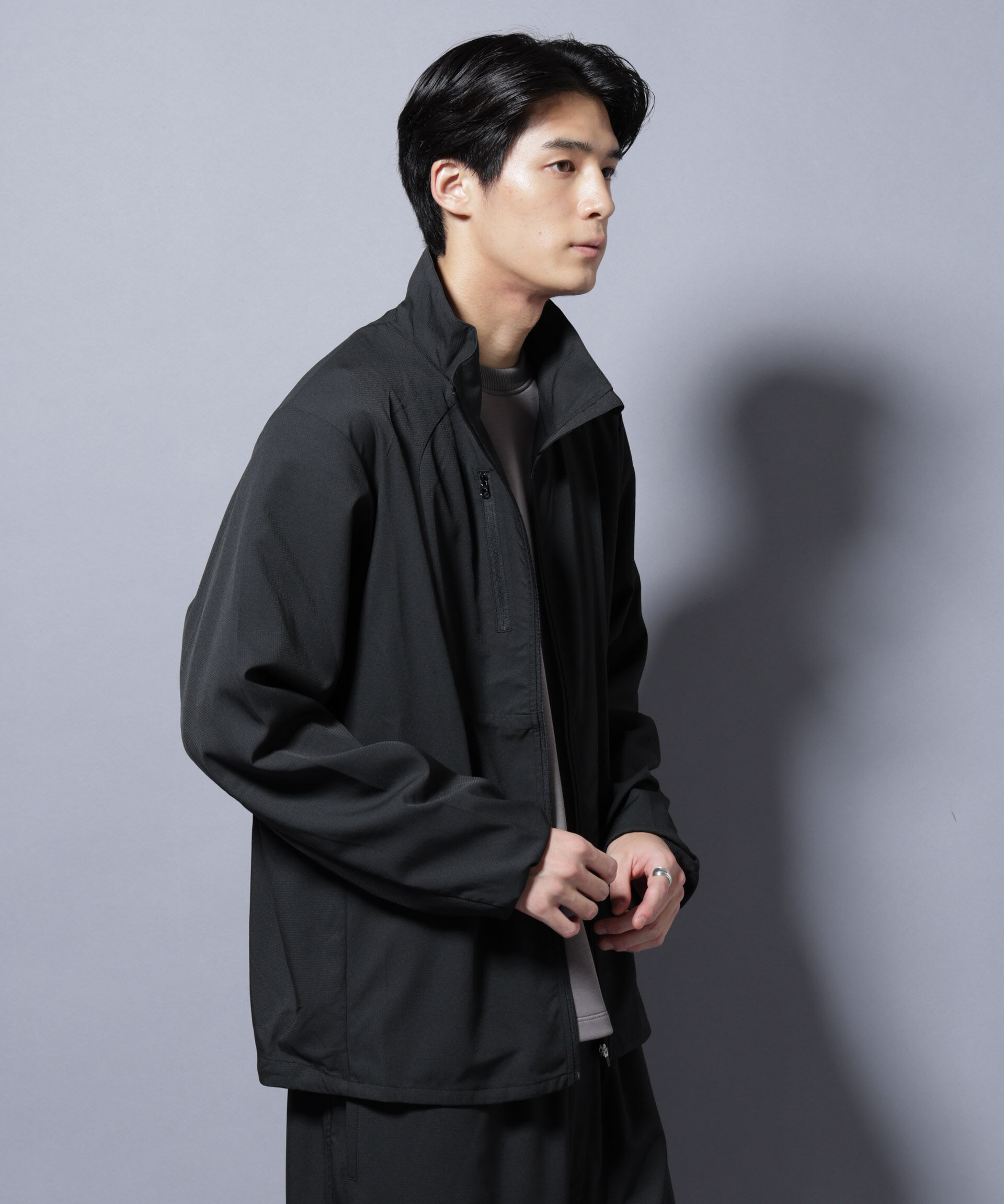 nano･universe「「NJ/CLUB」ワンポイントロゴトラックジャケット」|ブルゾン・スタジャン|