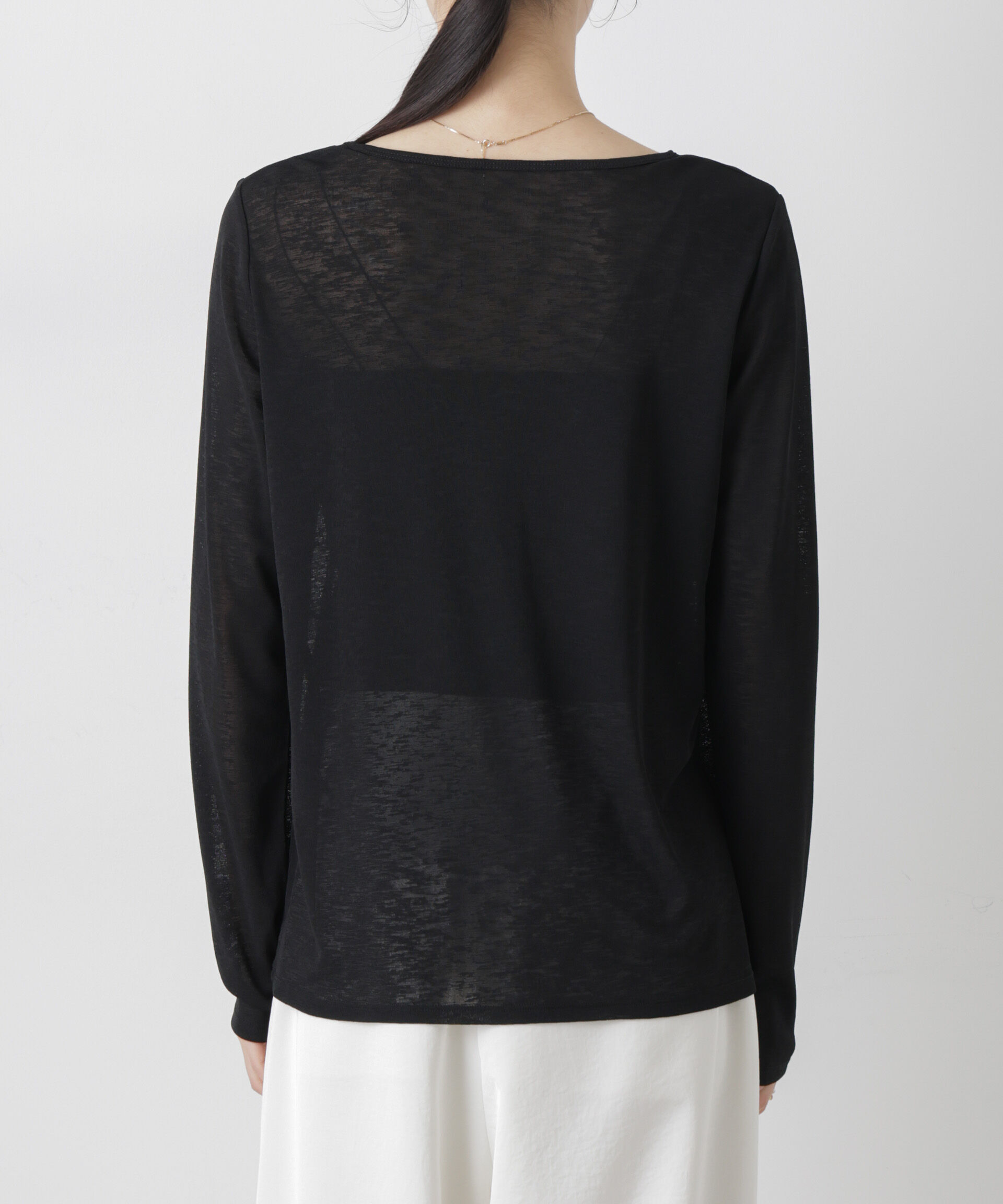 nano･universe「スラブシアーロングスリーブTシャツ」|Tシャツ・カットソー|