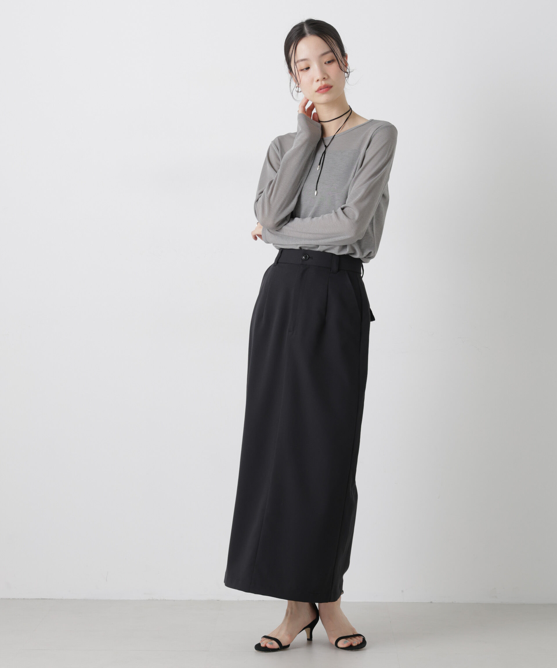 nano･universe「スラブシアーロングスリーブTシャツ」|Tシャツ・カットソー|