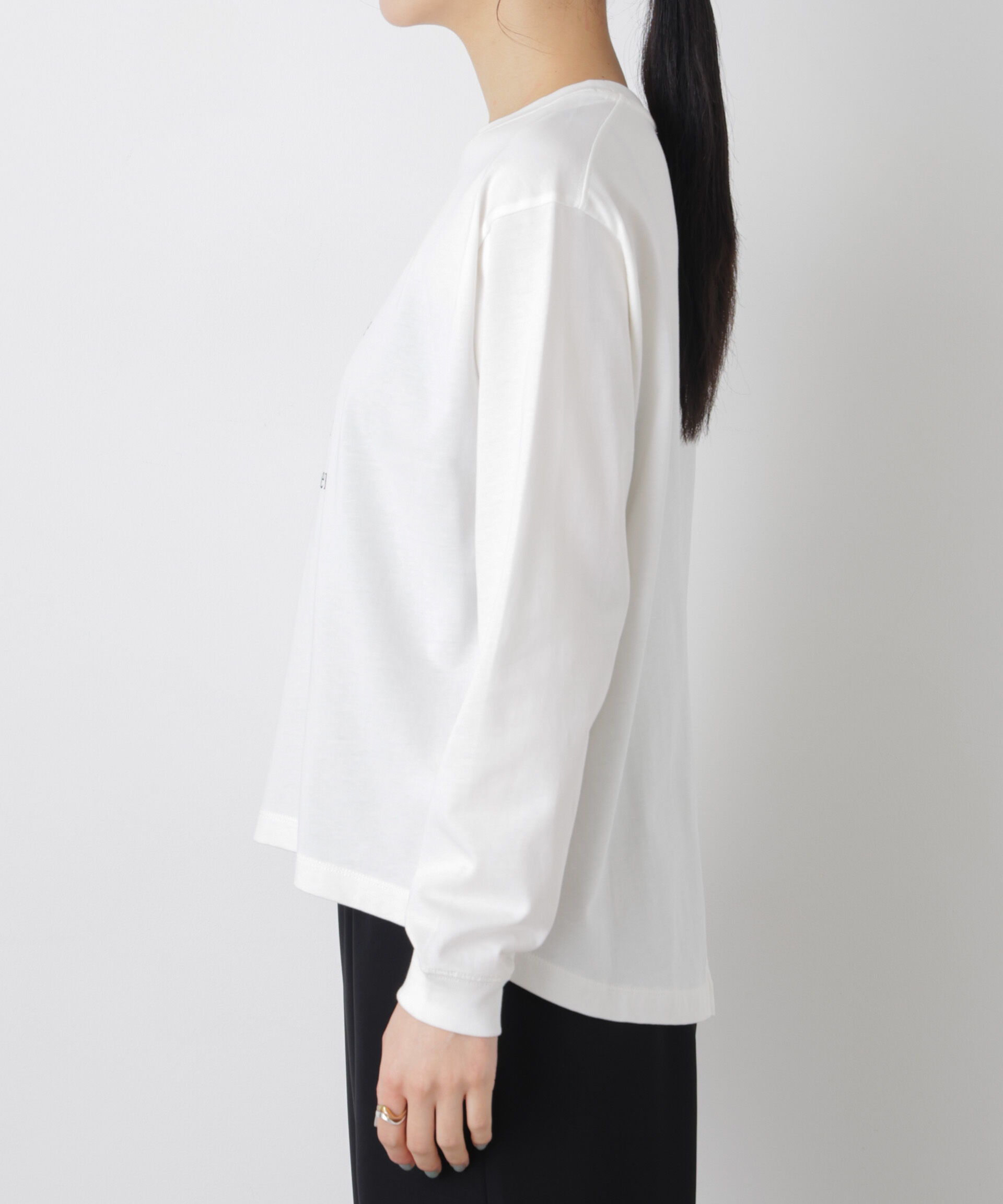 nano･universe「ロゴプリントロングスリーブTシャツ」|Tシャツ・カットソー|