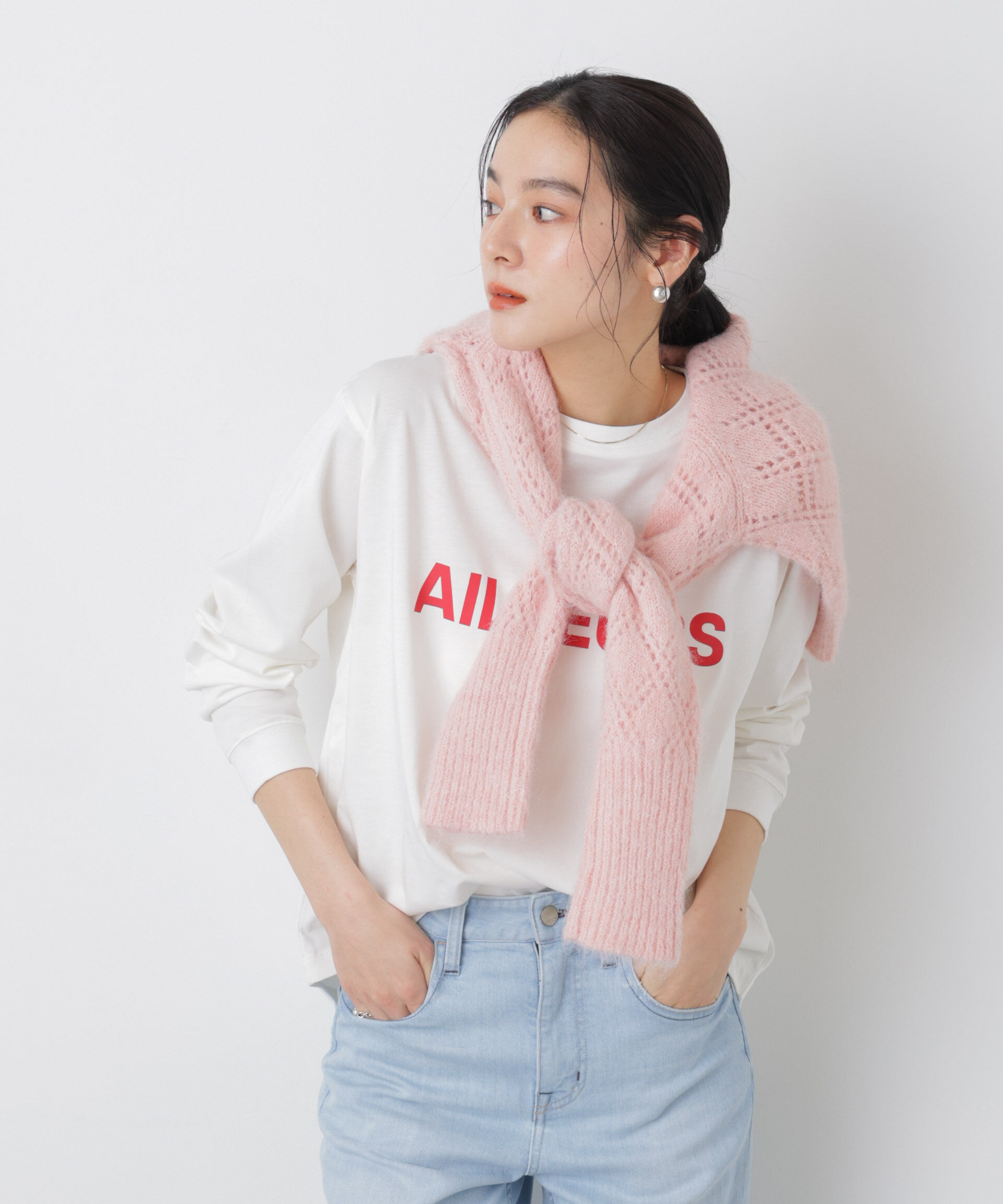 nano･universe「ロゴプリントロングスリーブTシャツ」|Tシャツ・カットソー|