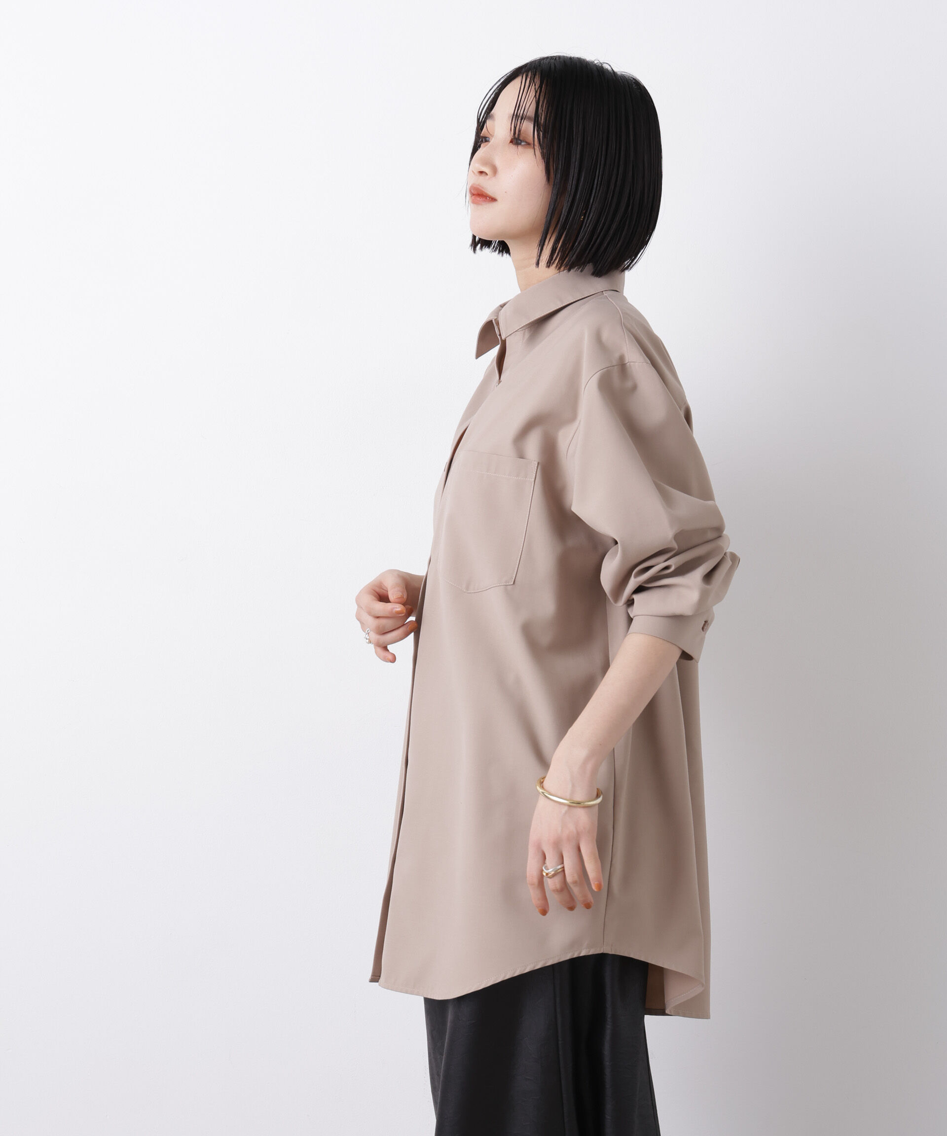 nano･universe「マシンウォッシャブルイージーケア　オーバーシャツ」|シャツ・ブラウス|