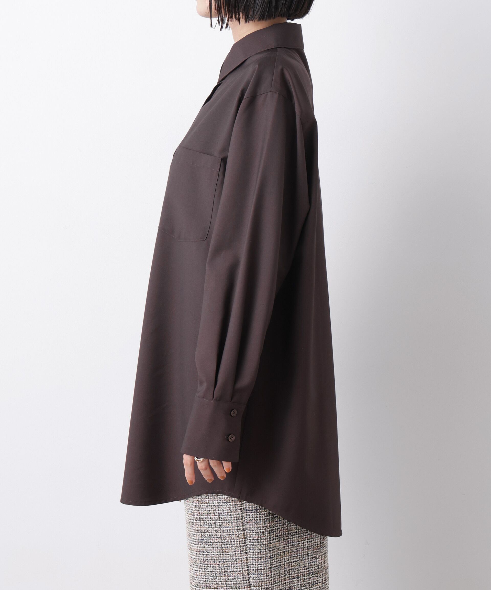 nano･universe「マシンウォッシャブルイージーケア　オーバーシャツ」|シャツ・ブラウス|