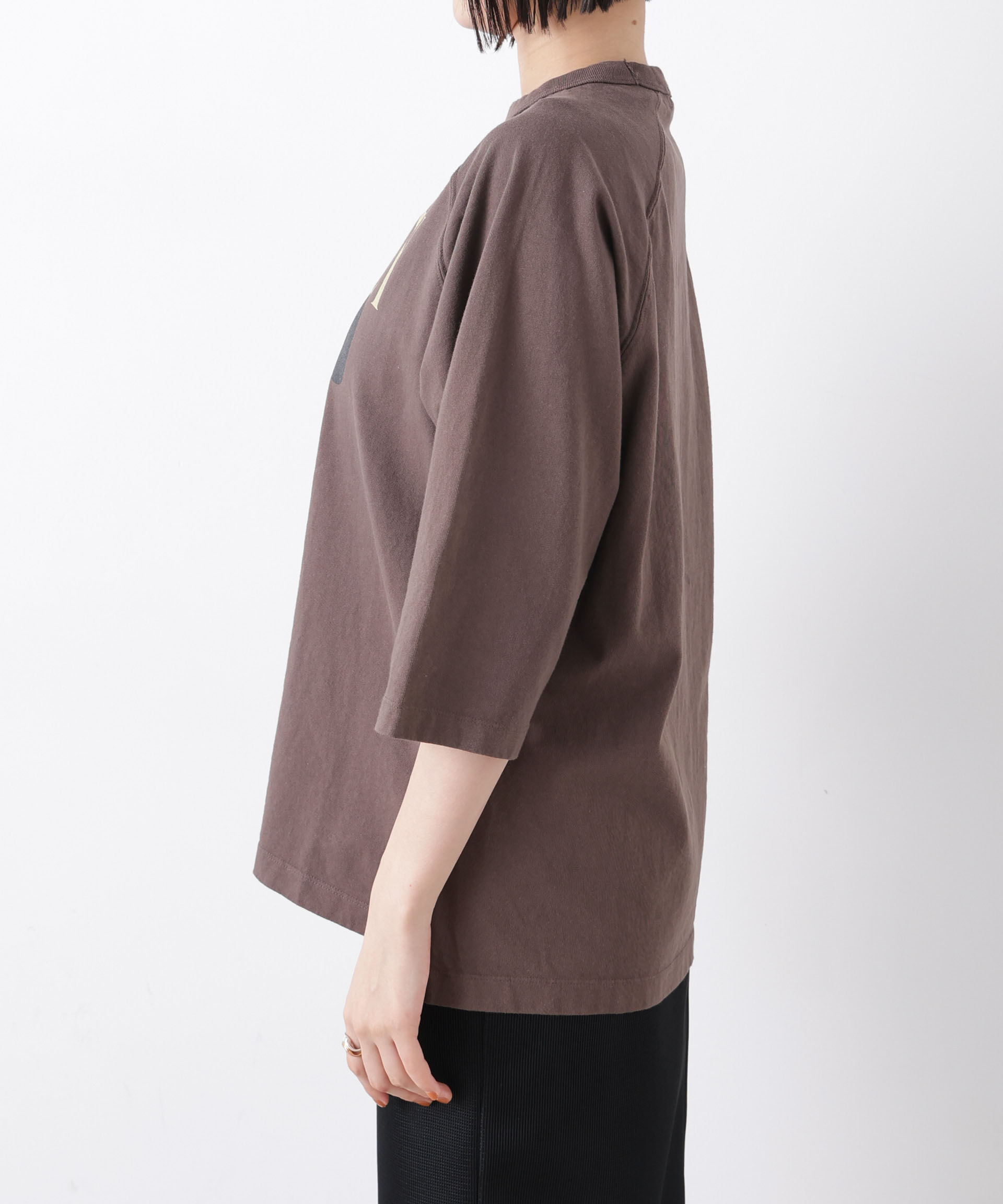 nano･universe「GOOD ROCK SPEED/ Mickey / 7/S T-Shirt Brown」|Tシャツ・カットソー|